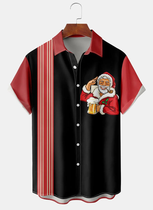 Men's Christmas Funny Graphic Short Sleeve Hawaiian Shirt
